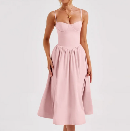 French Vintage Court Style Long Dress